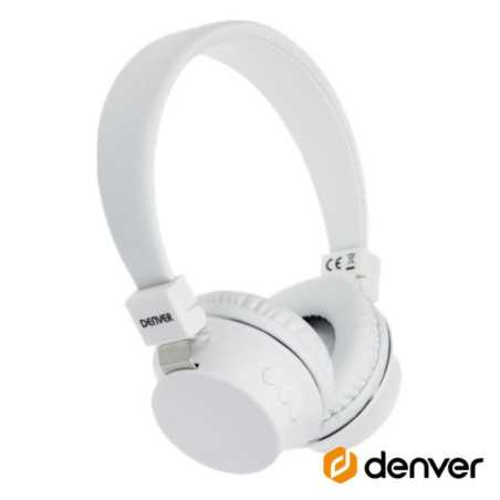 AUSCULTADORES BLUETOOTH S FIOS BRANCO DENVER