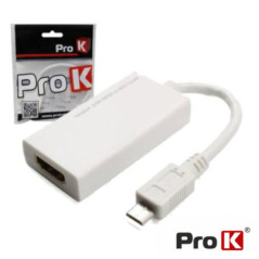 CONVERSOR MHL P HDMI FÊMEA BRANCO PROK