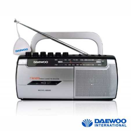 RÁDIO PORTÁTIL AMFM CASSETE C GRAVADOR DAEWOO