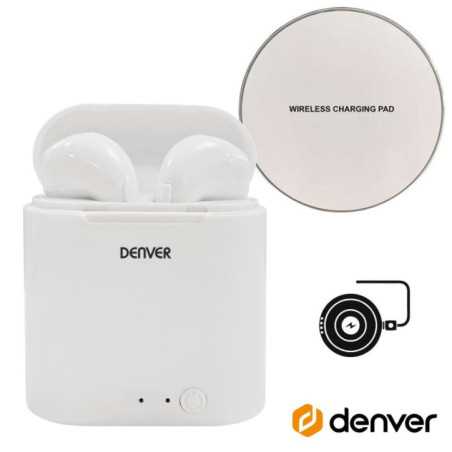 AURICULARES BLUETOOTH 50 C MIC DOCK CARREGAMENTO QI DENVER