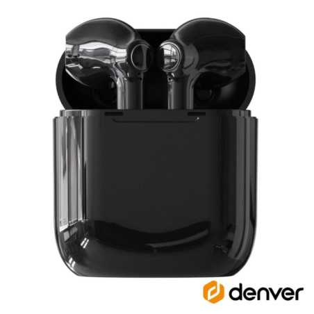 AURICULARES EARBUDS TWS BLUETOOTH V50 PRETO DENVER