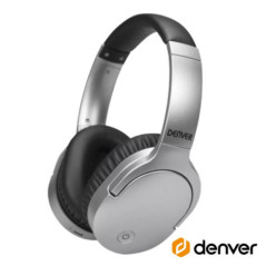 AUSCULTADORES BLUETOOTH S FIOS PRATEADOS DENVER