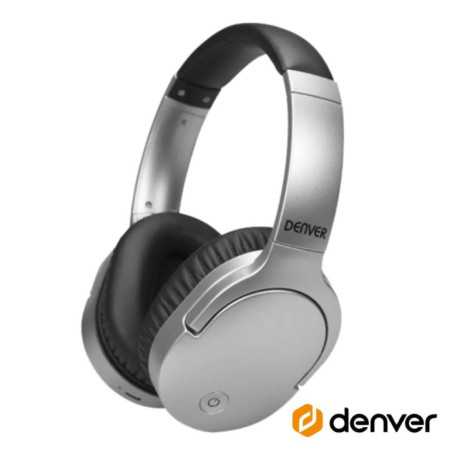 AUSCULTADORES BLUETOOTH S FIOS PRATEADOS DENVER