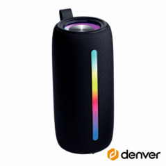 COLUNA BLUETOOTH PORTÁTIL RGB TWSBATSDMP3USB DENVER