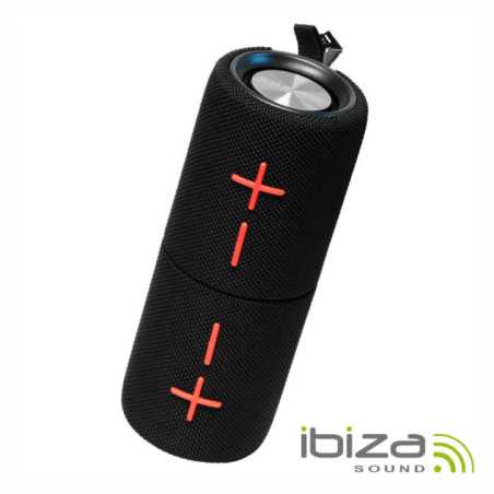 COLUNA BLUETOOTH PORTÁTIL DUPLA 2X20W USBSDAUX TWS IBIZA