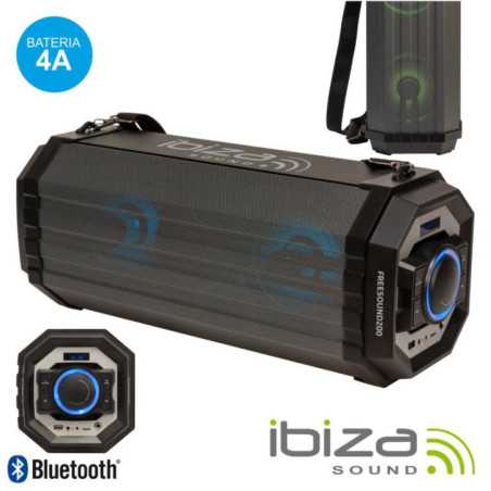 COLUNA BLUETOOTH PORTÁTIL 20WRMS USBBTAUXBAT LED IBIZA