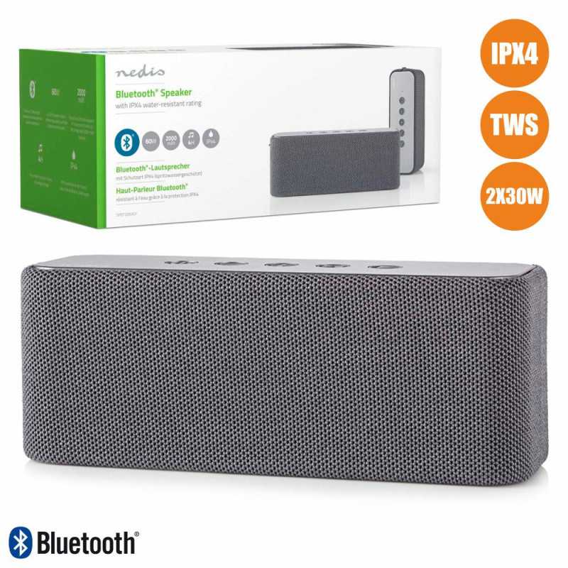 COLUNA BLUETOOTH V42 PORTÁTIL 2X30W TWS IPX4