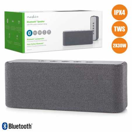 COLUNA BLUETOOTH V42 PORTÁTIL 2X30W TWS IPX4
