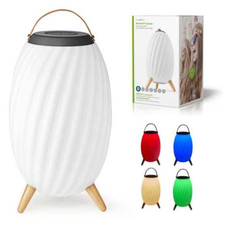 COLUNA BLUETOOTH 90W BRANCOCINZA RGBW NEDIS