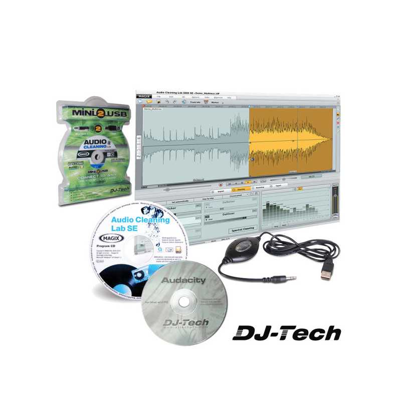 CONVERSOR ÁUDIO ANALÓGICO P DIGITAL JACK USB DJTECH
