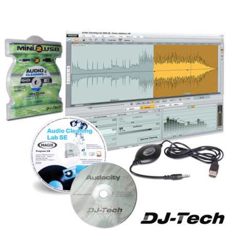 CONVERSOR ÁUDIO ANALÓGICO P DIGITAL JACK USB DJTECH