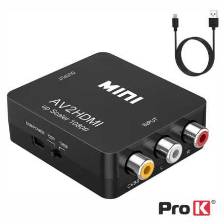 CONVERSOR SINAL COMPOSTO ÁUDIO HDMI PROK