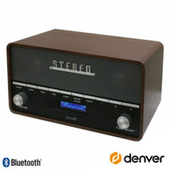 RÁDIO BLUETOOTH AMFMPPLAUXMP3 VINTAGE DENVER