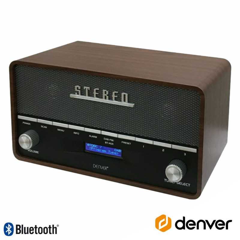 RÁDIO BLUETOOTH AMFMPPLAUXMP3 VINTAGE DENVER