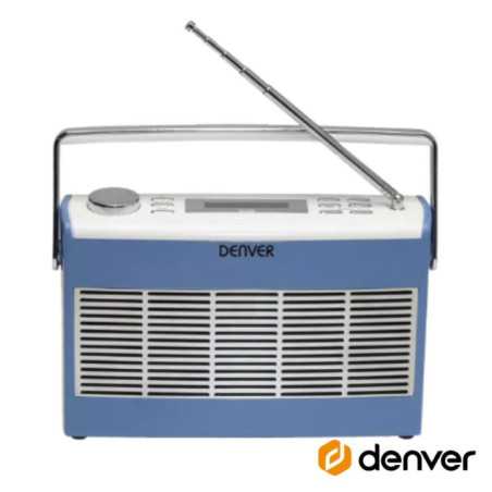 RÁDIO FM PORTÁTIL AZUL 2W DENVER