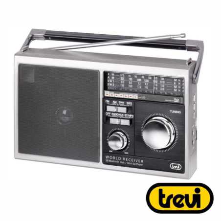 RÁDIO PORTÁTIL AMFM CLÁSSICO USBMICROSDAUXBT TREVI