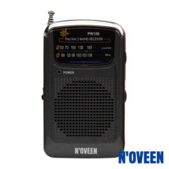 RÁDIO PORTÁTIL AMFM A PILHAS PRETO NOVEEN