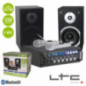 CONJUNTO KARAOKE AMPLIFICADOR 2X75W 2 COLUNAS 2MIC BT LTC