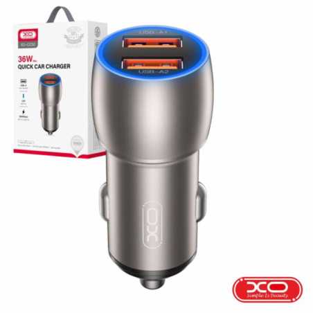 ADAPTADOR ISQUEIRO 2 USBA 5V 36W QC 30 XO