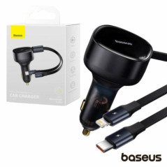 ADAPTADOR ISQUEIRO 12V24V 30W 1XUSBC 1XLIGHTNING BASEUS