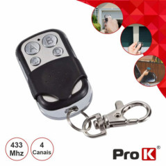 TELECOMANDO GARAGEM UNIVERSAL 4 CANAIS 433MHZ PROK