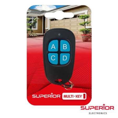 COMANDO GARAGEM UNIVERSAL 4 CANAIS 433MHZ SUPERIOR