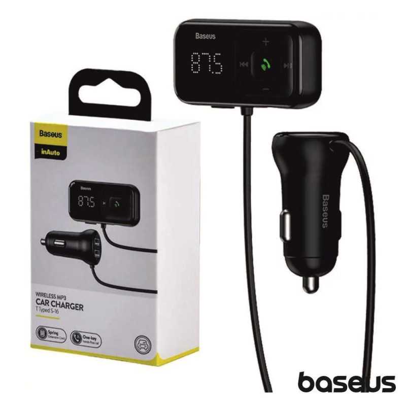 TRANSMISSOR FM S16 BLUETOOH 2USBMICRO SD FISQUEIRO BASEUS