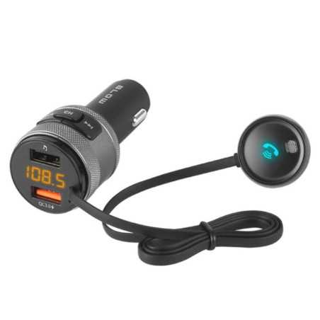 TRANSMISSOR FM BLUETOOTH V50 2 USB FICHA ISQUEIRO