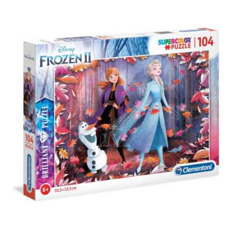 PUZZLE 104PCS 335X235CM C BRILHO FROZEN 2 CLEMENTONI
