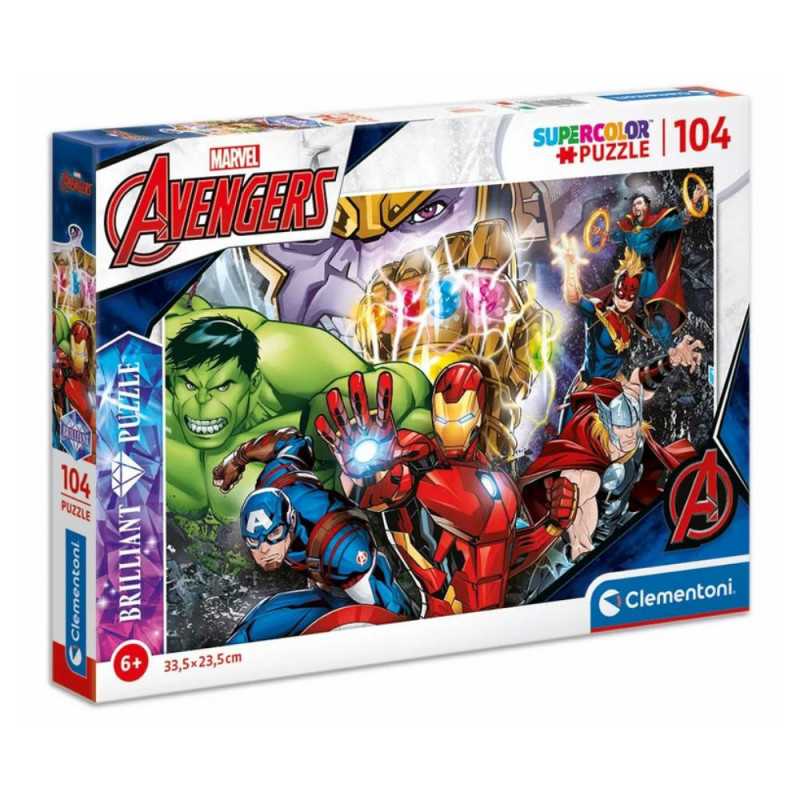 PUZZLE 104PCS 335X235CM C BRILHO AVENGERS CLEMENTONI