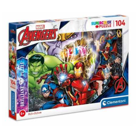 PUZZLE 104PCS 335X235CM C BRILHO AVENGERS CLEMENTONI
