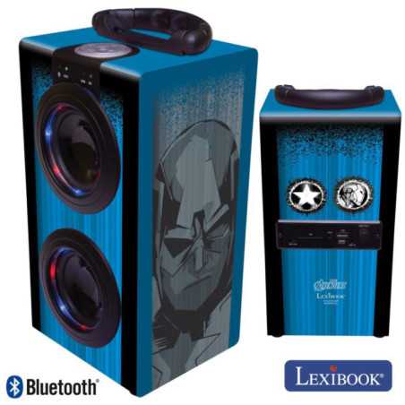 COLUNA BLUETOOTH PORTÁTIL 2X3W USBBTAUXBAT LED AVENGERS