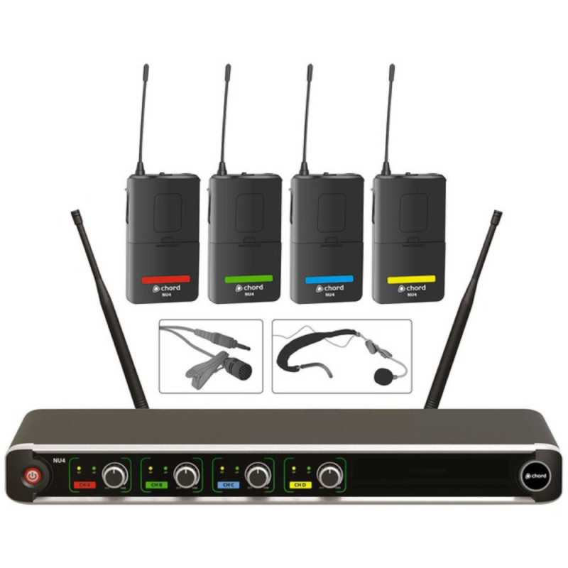 CENTRAL MICROFONE S FIOS 4 CANAIS UHF