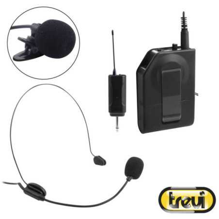 MICROFONE S FIOS C TRANSMISSOR PRETO TREVI