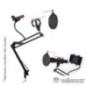 SUPORTE MESA P MICROFONE C FILTRO ACUSTICO VELLEMAN