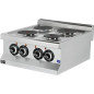 Fogão elétrico de bancada com 4 zonas, 4x1,75 kW, 600x635x285h mm, modelo EMP6KE020, linha 600, Istambul