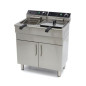 Fritadeira - 2 x 16 l - 2 Cestos - com Torneira de Drenagem e Armário - 400V