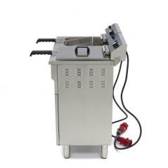 Fritadeira - 2 x 16 l - 2 Cestos - com Torneira de Drenagem e Armário - 400V