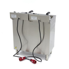 Fritadeira - 2 x 16 l - 2 Cestos - com Torneira de Drenagem e Armário - 400V